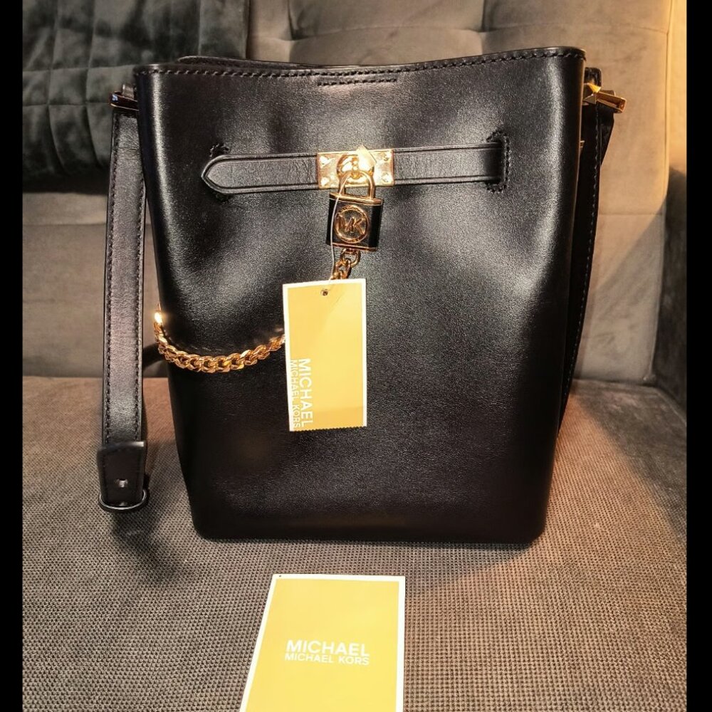 NWT Michael Kors Black Hamilton Legacy Medium Messenger/Crossbody Purse - Picture 12 of 12